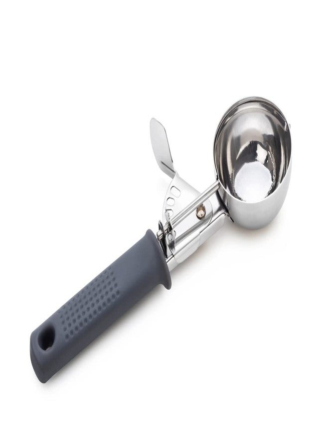 ARTO Ice Cream Scoop | Push Button | Stainless Steel | Firm Grip Food Grade Rubber Handle - Image 1